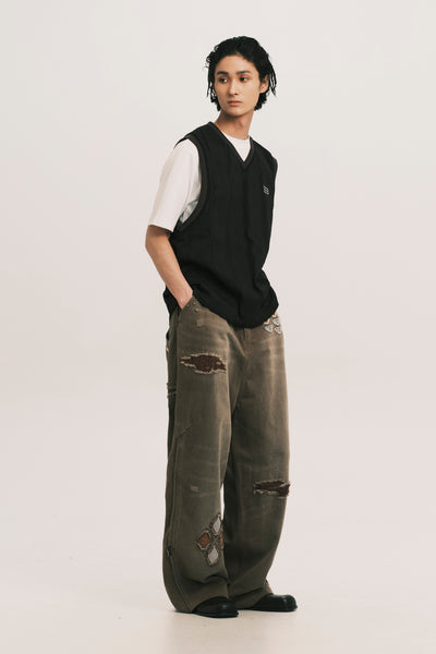 TWOFOLD IVY VEST EUPHORIC BLACK (NAMESAKE EXCLUSIVE)