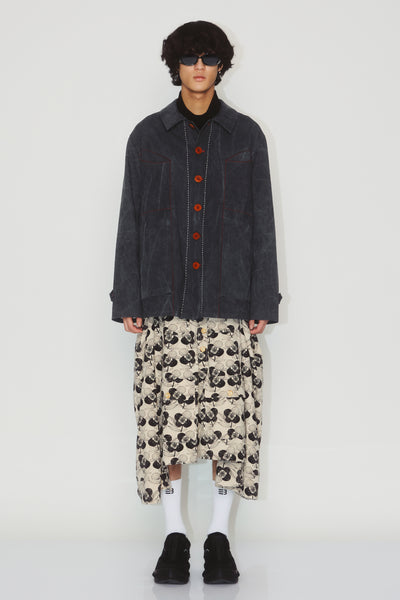 ALBERT UTILITY SHIRT JACKET WASHED BLACK