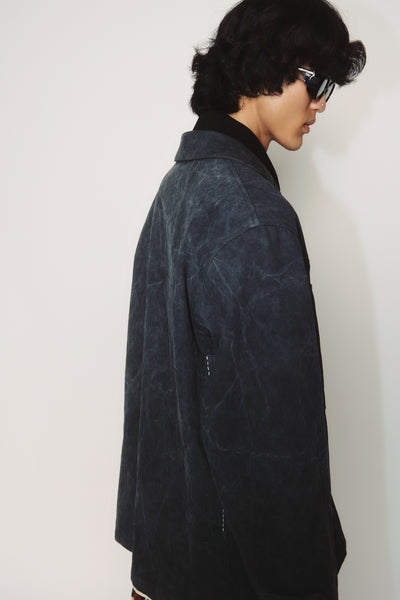 ALBERT UTILITY SHIRT JACKET WASHED BLACK