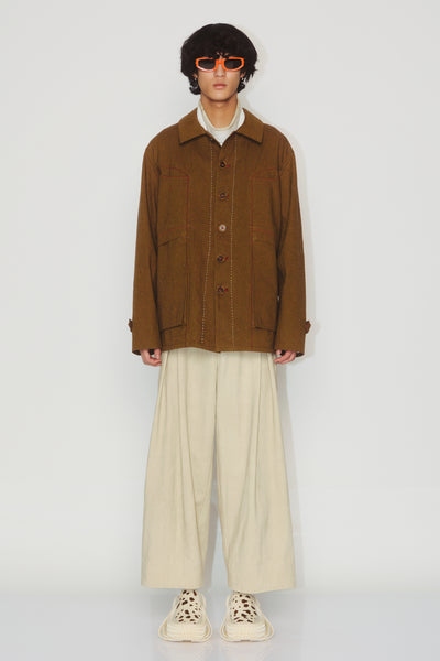 ALBERT UTILITY SHIRT JACKET WASHED WHEAT