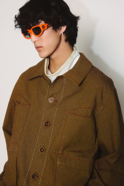 ALBERT UTILITY SHIRT JACKET WASHED WHEAT