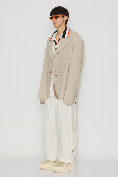 CLARK OVERSIZED BLAZER WEAVED CANVAS