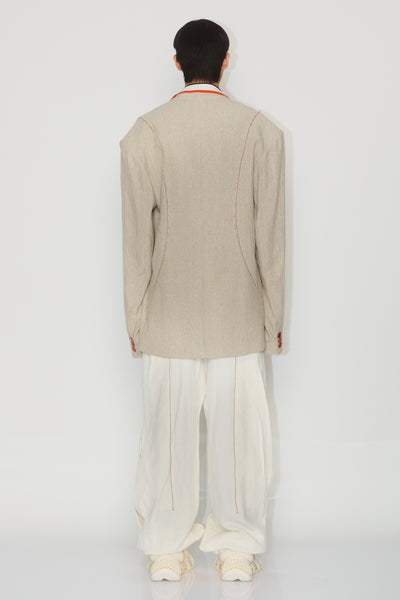 CLARK OVERSIZED BLAZER WEAVED CANVAS