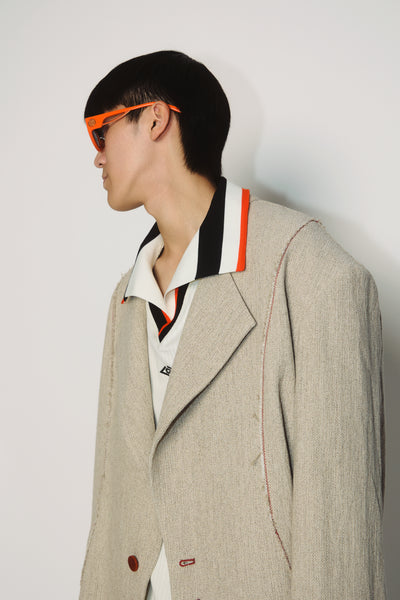 CLARK OVERSIZED BLAZER WEAVED CANVAS