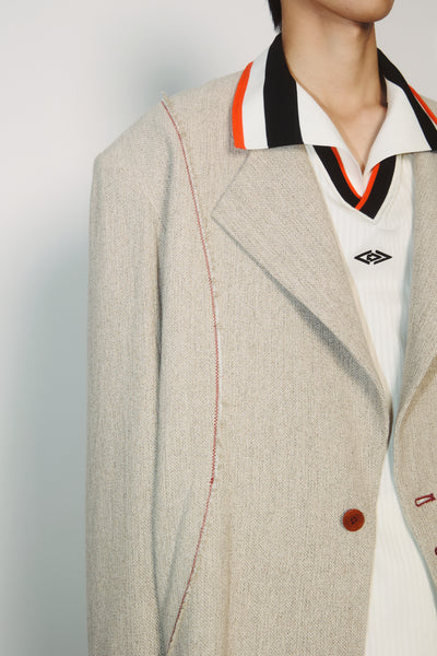 CLARK OVERSIZED BLAZER WEAVED CANVAS