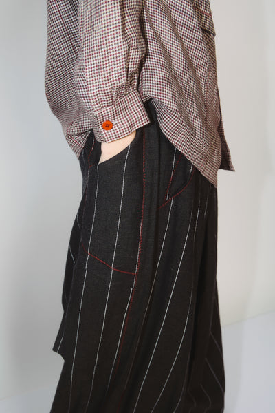 MAINE STRIPED TROUSERS WEAVED STRIPE