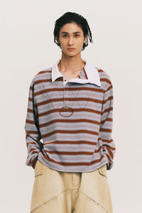 BECKHAM LS POLO SHIRT SEPIA HORIZON