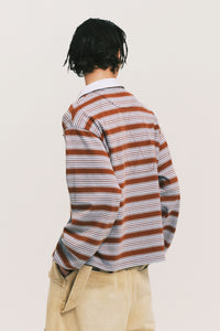BECKHAM LS POLO SHIRT SEPIA HORIZON