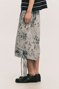 BECKHAM CARGO DENIM SHORTS MERCURY GREY