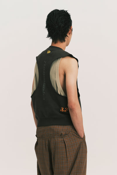 BEAN BIKER VEST PEBBLE GREY