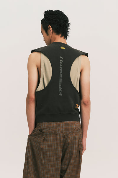 BEAN BIKER VEST PEBBLE GREY