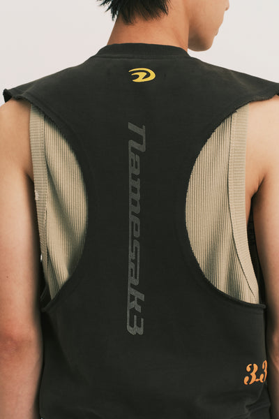 BEAN BIKER VEST PEBBLE GREY