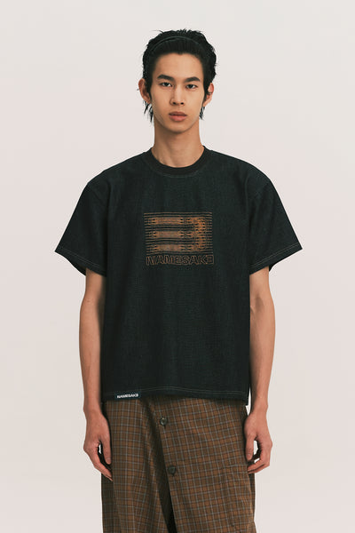 NEAL BLUEPRINT DENIM TEE DEPTH BLUE