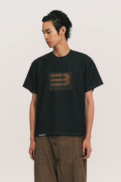 NEAL BLUEPRINT DENIM TEE DEPTH BLUE
