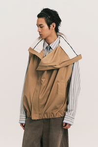 OTTO PLEATED CARGO VEST SCOUT KHAKI