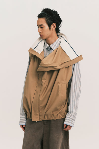 OTTO PLEATED CARGO VEST SCOUT KHAKI