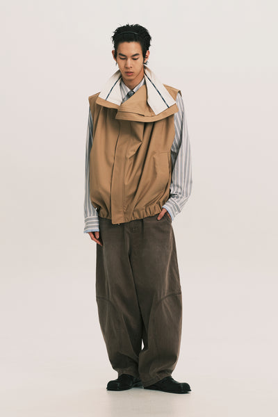 OTTO PLEATED CARGO VEST SCOUT KHAKI