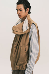 OTTO PLEATED CARGO VEST SCOUT KHAKI