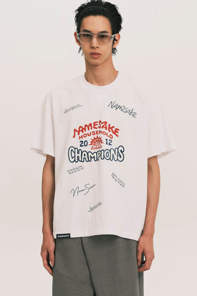 TOBI OVERSIZED CHAMPION TEE FREE WHITE
