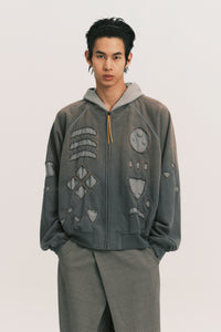 GLORY ZIP HOODIE SLATE GREY