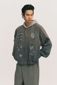 GLORY ZIP HOODIE SLATE GREY