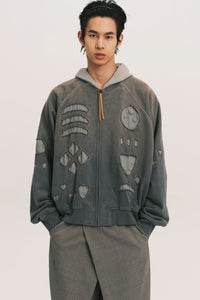 GLORY ZIP HOODIE SLATE GREY