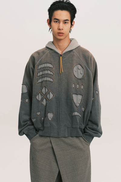 GLORY ZIP HOODIE SLATE GREY