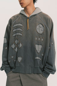 GLORY ZIP HOODIE SLATE GREY