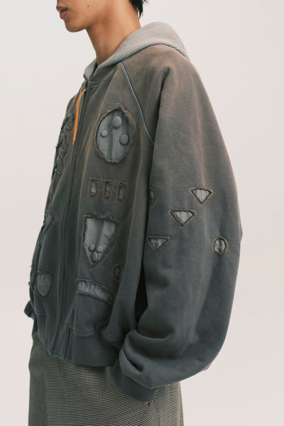 GLORY ZIP HOODIE SLATE GREY