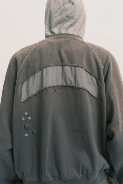 GLORY ZIP HOODIE SLATE GREY
