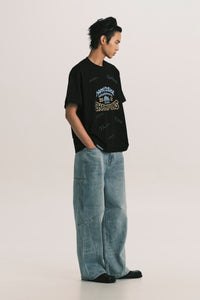 TOBI OVERSIZED CHAMPION TEE EUPHORIC BLACK