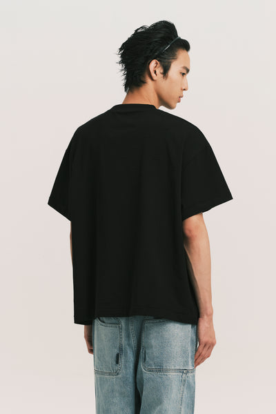TOBI OVERSIZED CHAMPION TEE EUPHORIC BLACK