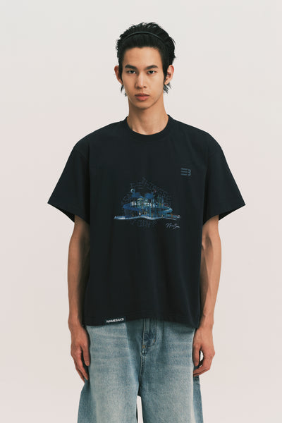 NEAL FUN TEE DEPTH BLUE