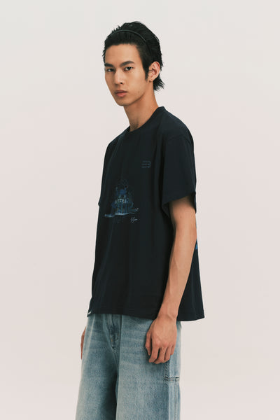 NEAL FUN TEE DEPTH BLUE