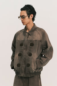 JARVIS DUFFLE DENIM JACKET COCO BROWN
