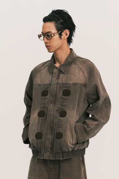 JARVIS DUFFLE DENIM JACKET COCO BROWN