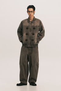 JARVIS DUFFLE DENIM JACKET COCO BROWN
