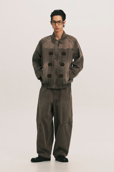 JARVIS DUFFLE DENIM JACKET COCO BROWN