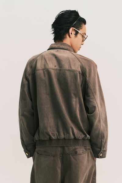JARVIS DUFFLE DENIM JACKET COCO BROWN