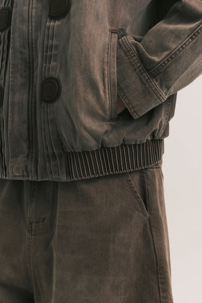 JARVIS DUFFLE DENIM JACKET COCO BROWN