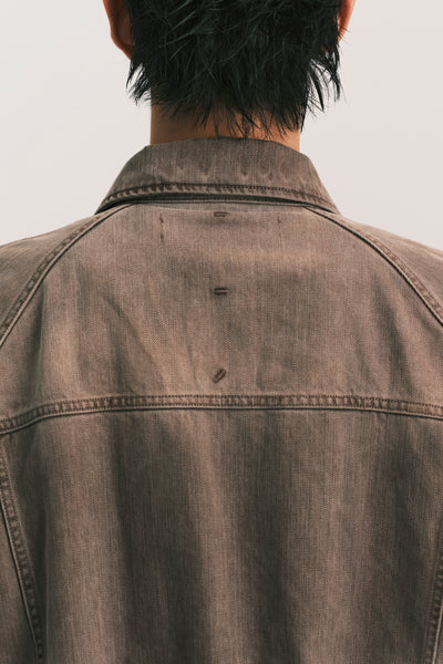 JARVIS DUFFLE DENIM JACKET COCO BROWN