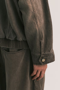 JARVIS DUFFLE DENIM JACKET COCO BROWN