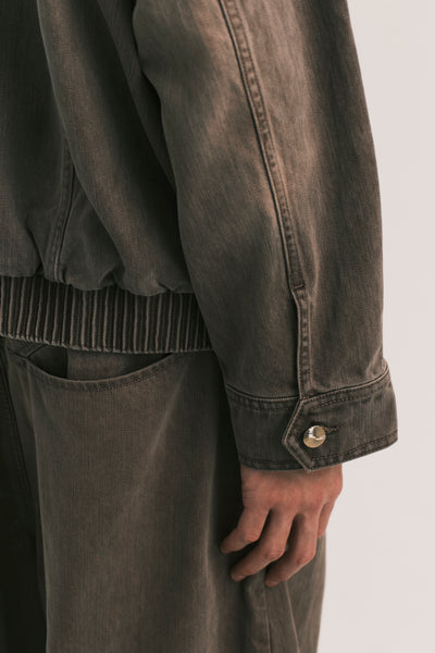 JARVIS DUFFLE DENIM JACKET COCO BROWN