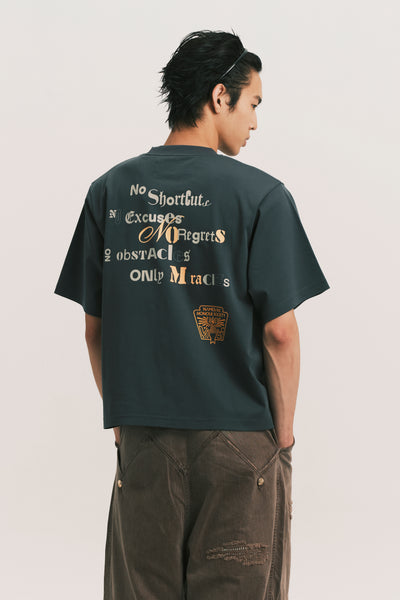 MARYS CROPPED CRAYONS TEE FOG BLUE