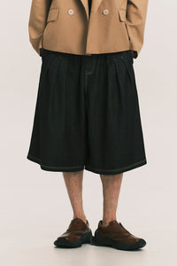KAI DENIM SWEAT SHORTS DEPTH BLUE