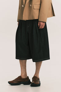 KAI DENIM SWEAT SHORTS DEPTH BLUE
