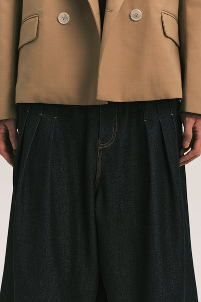 KAI DENIM SWEAT SHORTS DEPTH BLUE