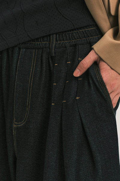 KAI DENIM SWEAT SHORTS DEPTH BLUE