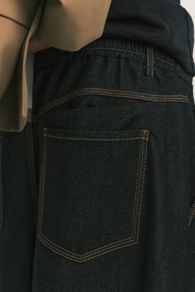 KAI DENIM SWEAT SHORTS DEPTH BLUE