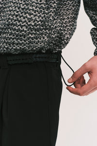 MALI ZIPPER HOODIE SHIRT PEPPER GREY JAQUARD